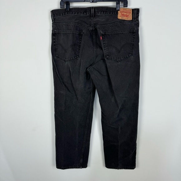 Levi's 505 regular fit black denim jeans 40x30 - Picture 2 of 5